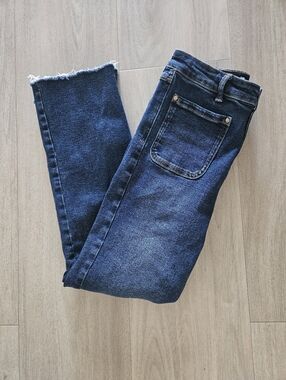 Zara Dark Blue Cropped Ankle Jeans 27